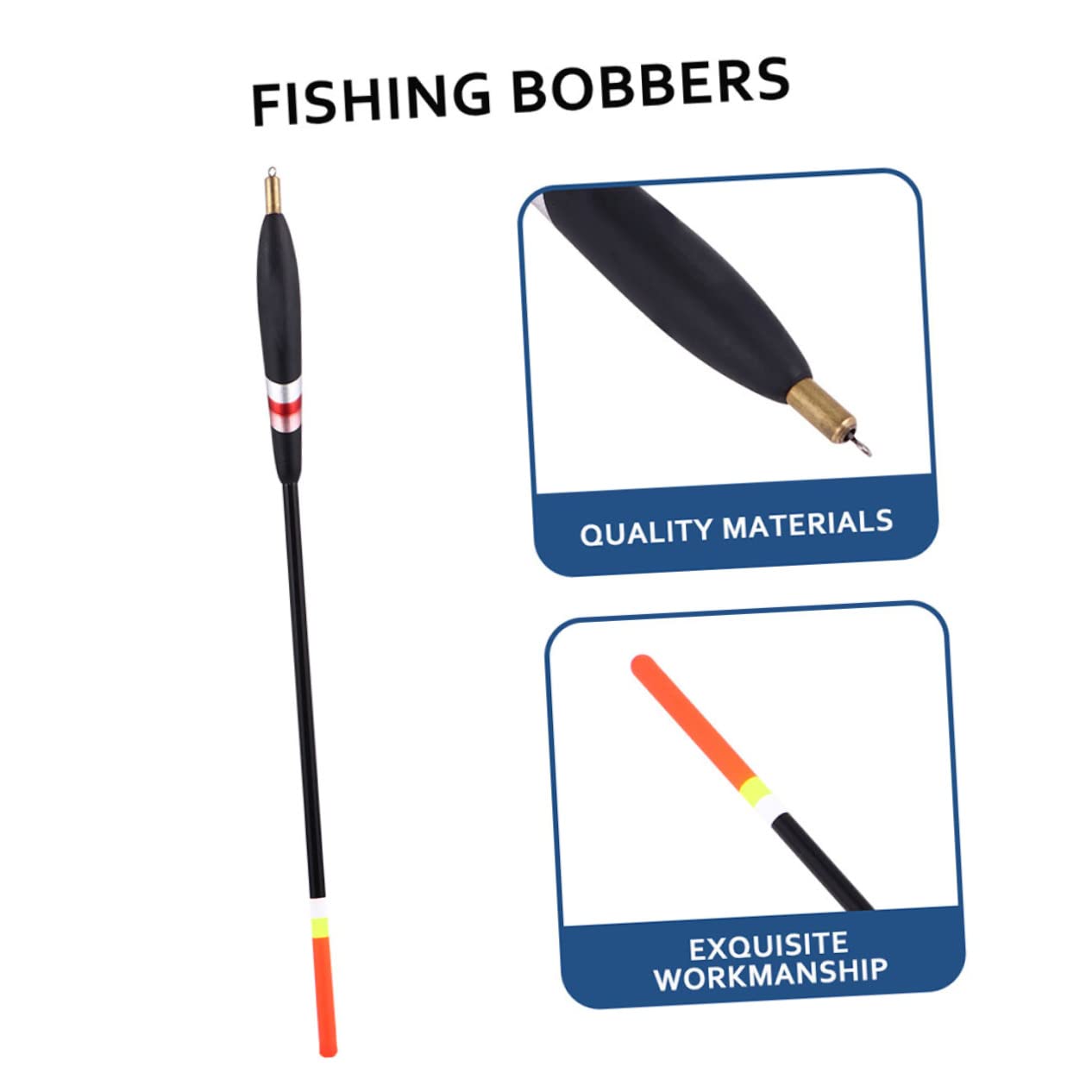 Toyvian 12piezas Flotadores De Pesca De Madera Señuelos De Pesca Accesorios De Aparejos De