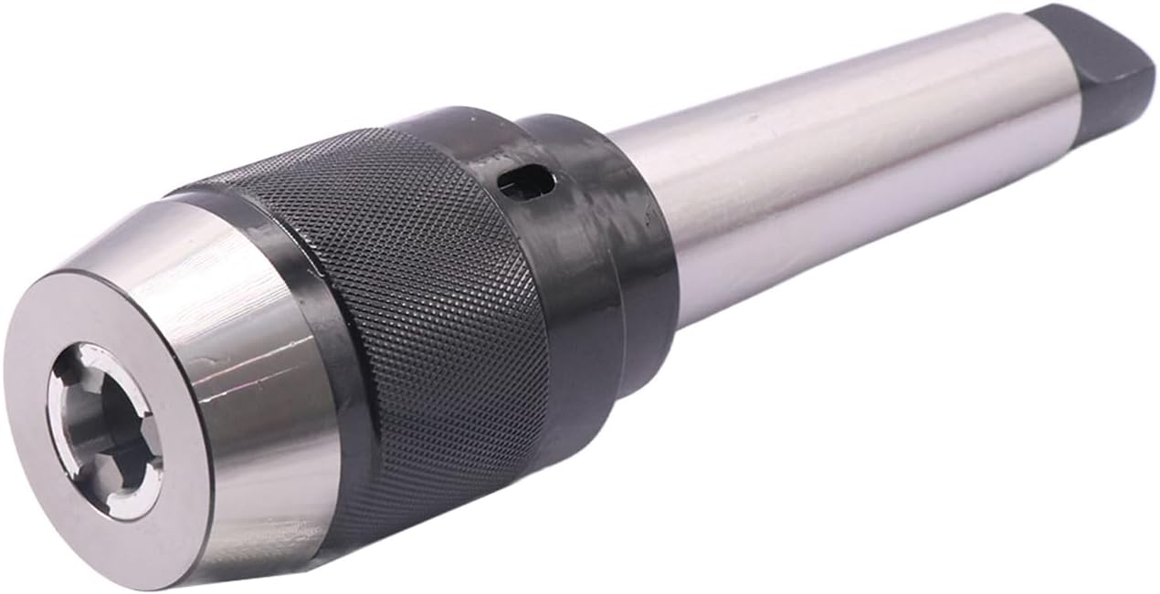 BestParts 1/32" - 1/2"(1mm - 13mm) Keyless Drill Chuck MT4-APU13 with Morse Taper MT4 Integral Shank and 1pc APU13 Spanner Wrench for Lathe Milling Drilling Machine