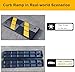 OranclUS Rubber Curbside Bridge Ramps, Heavy Duty Driveway Curb Ramps with Yellow Reflective Strips for Car, Truck, Scooter, Wheelchair, Garage, Loading Dock, Sidewalk (2 Pack)