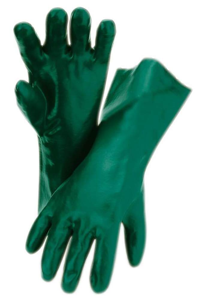 EKASTU Sekur 381 635 Polyvinyl Chloride Chemical Gloves Size 10 XL EN 374 EN, Green