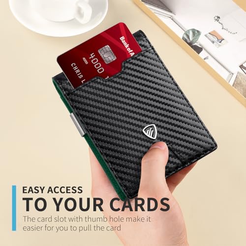 Image of RUNBOX Mens Slim Wallet with Money Clip RFID Blocking Bifold Credit Card Holder for Men with Gift Box