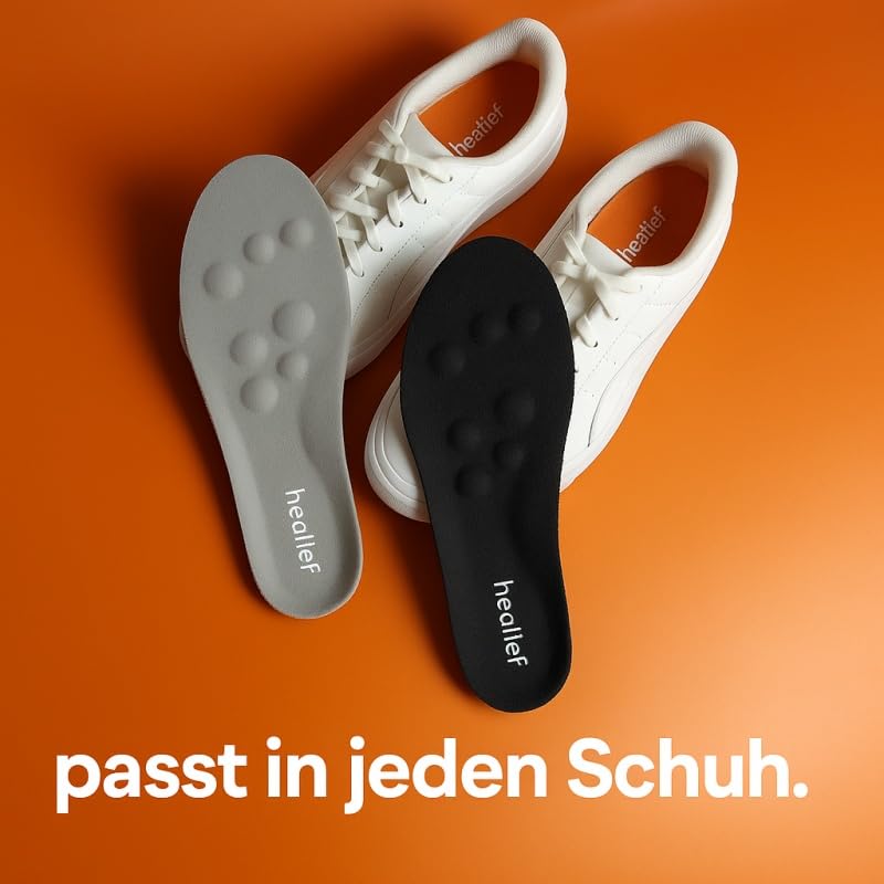 Healief Massagesohlen Atmungsaktive, weiche und stoßdämpfende Einlegesohlen für Herren und Damen, ideal für Sport, Alltag und Arbeitsschuhe