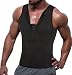 TAILONG Men Underwear Slim Body Tight Vest Tummy Tuck Shaper Waist Control Shirt Tank Top Girdle (3XL, Black)