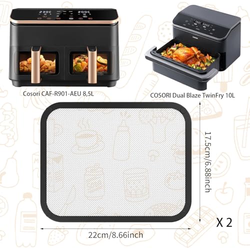 Grille Anti Projection pour Cosori Air Fryer 10 L/Cosori CAF-R901-AEU 8,5L, Couvercle Anti Eclaboussure pour Cosori Airfryer 10l Twinfry, Accessoires Air Fryer – Image 4