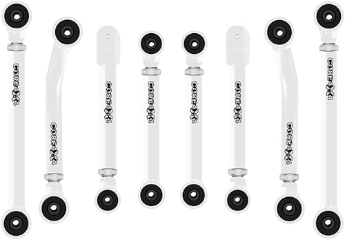 CORE 4X4 Brazos de control ajustables Tier 1 - Juego completo - Color blanco para Jeep Grand Cherokee ZJ 1993-1998 Negro, Azul / Patchwork, Carbón,