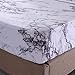 Mengersi Marble Sheet Set Queen Size- White Gray Black Marble Sheets - Extra Soft - Deep Pockets - 1 Fitted Sheet, 1 Flat, 2 Pillow Cases - 4 Piece