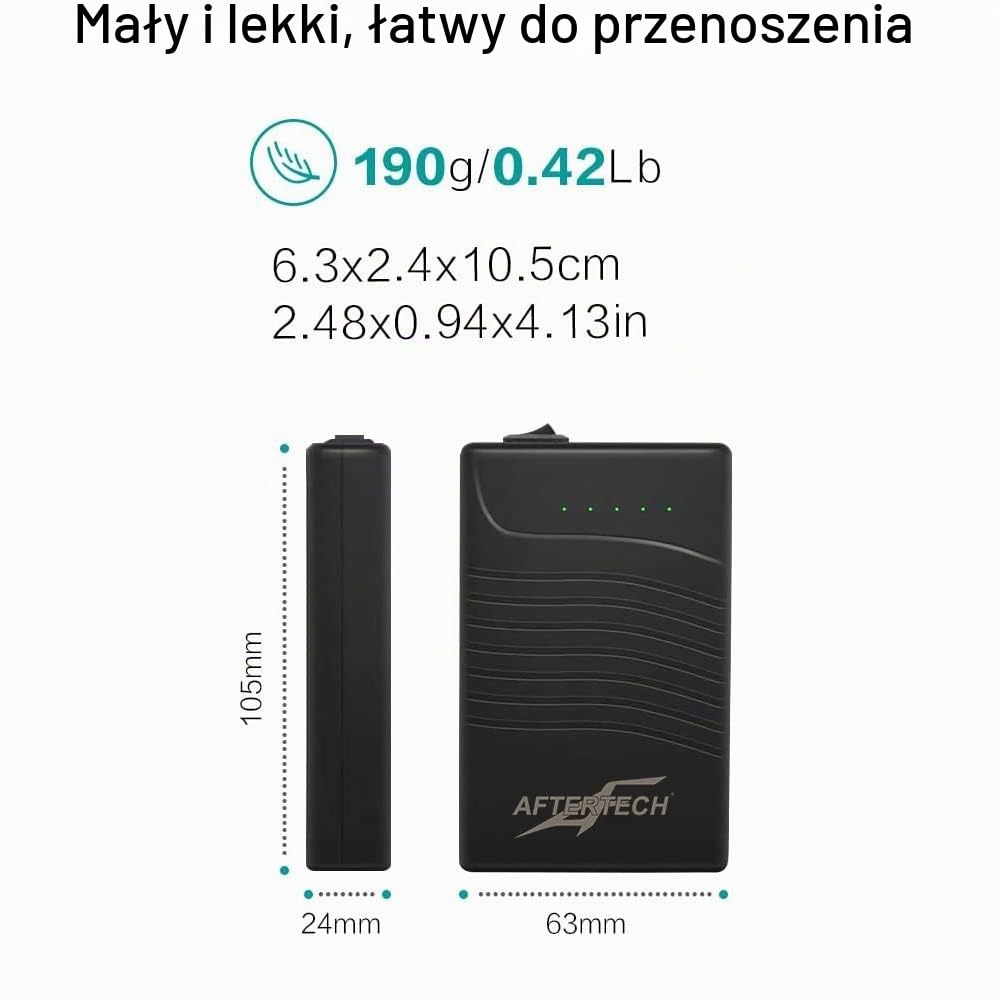 AFTERTECH MINI UPS POWERBANK PAKIET BATERII LITOWY LI-ION 12 V 3000 mAh 36wh + wyjście USB D4E2