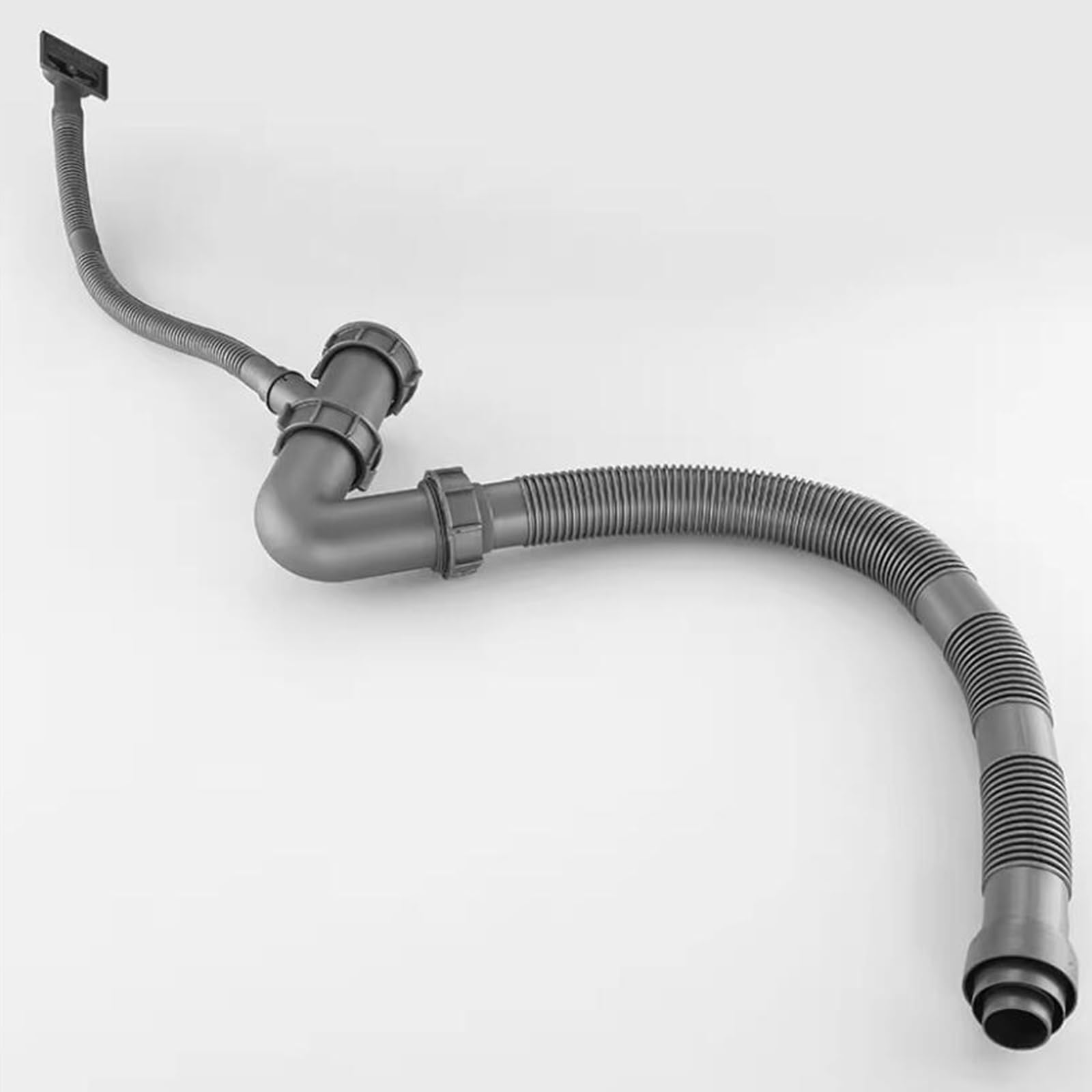 Mini sifone nascosto in acciaio inox, piccolo scarico invisibile per cucina, balcone, bar, piano di lavoro con copertura, design salvaspazio, facile installazione