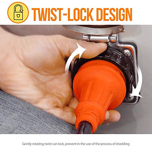 MICTUNING 18 Inch 15A Male to 30A Female Heavy Duty RV Adapter Cord Dogbone Electrical Adapter with Twist Lock, LED Indicator - Thumbnail 5