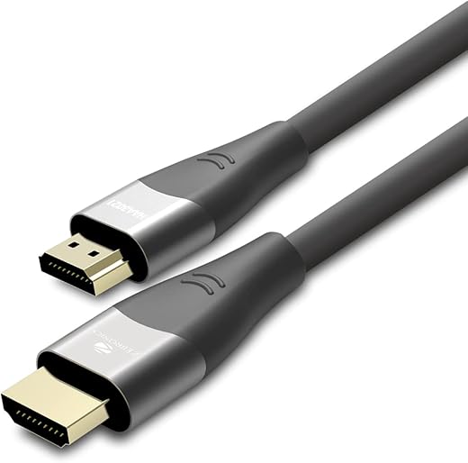 ZEBRONICS HAA3021 HDMI Version 2.1 Cable with 8K @ 60Hz, 4K @ 120Hz, eARC & CEC Support, 3D Compatible, 3 Meters Length, 48Gbps max and Gold Plated…