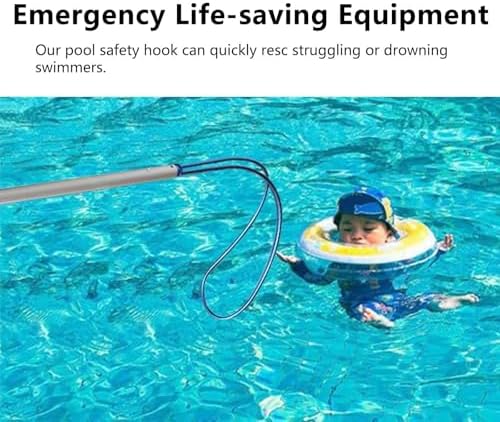 16.4 ft Pool Rescue Hook - Durable Lifesaving Tool for Emergency Safety, Essential Swimming Pool Accessory for Quick Rescue Operations and Safety Measures