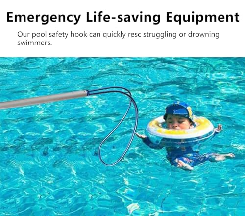 Gancho de rescate de piscina de 5m con poste de seguridad para emergencias 5
