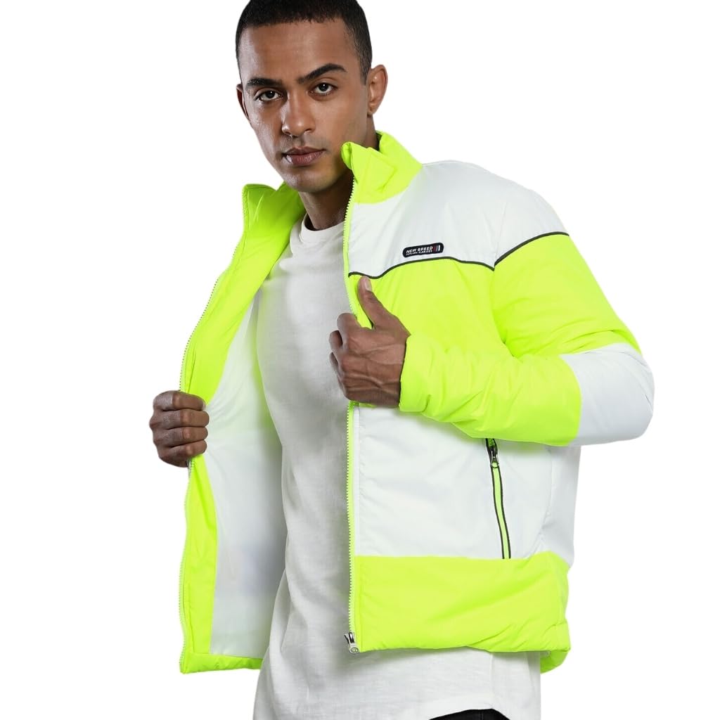 the indian garage co Men Slim Fit Colourblocked Puffer Jackets-picture-36