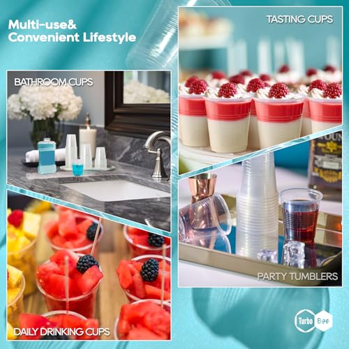 3oz Disposable Plastic Cups 500 Pack,Small Mouthwash Cups, Bulk Sample Tumblers for Home, School, Office, Parties, or Commercial Use by Turbo Bee - Image 8