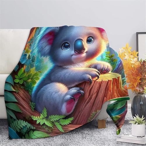 Couverture en peluche koala de qualité supérieure en microfibre chaude - 7