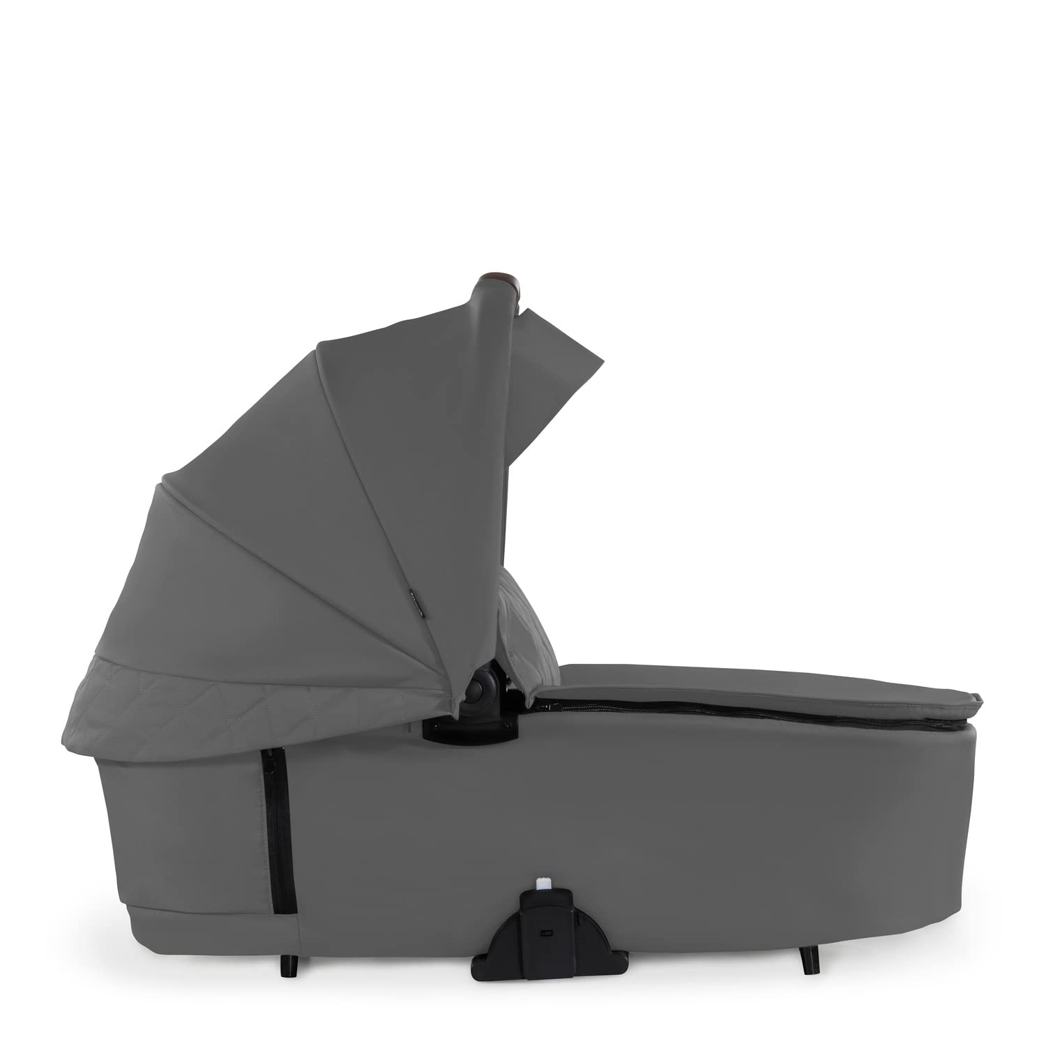 hauck Walk N Care Capazo Bebe Premium, para Recién Nacidos hasta 9 kg, Fácil Fijación al Chasis, Fácil Extracción, Ventana Panorámica XXL, Protección UV50, Plegable con una Mano, Gris Oscuro, 16542