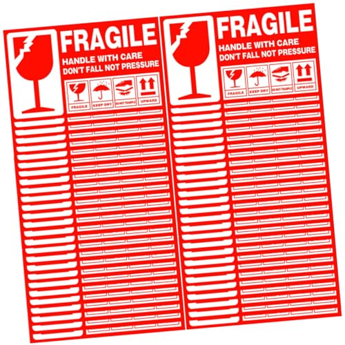 Autocollants fragiles adhésifs faciles à coller et très visibles lot de 500