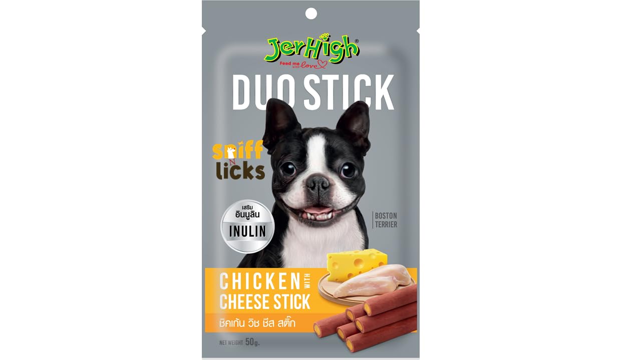 JerHigh Duo-Stick All Life Stages Dog Treats, Human Grade High Protein Chicken, Fully Digestible Snack and Training Treat,Chicken & Cheese 50g, (Pack of 2) by Sniff N Licks (B0CSFXKRX4) Amazon Price History, Amazon Price Tracker