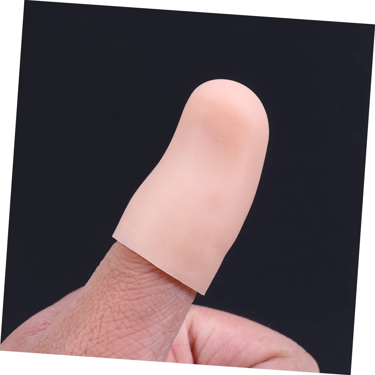Ipetboom 12pcs Silica Gel Finger Protectors for Pain Relief Durable and Washable Finger Sleeves Skin Color Non-slip Design for Men and Women for Travel and Everyday Use