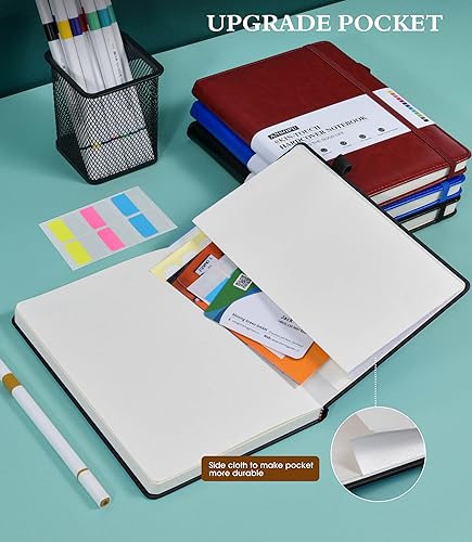 Ansopu Caderno de diário forrado para escrita, papel grosso A5 100 g/m2, diário de capa dura de cour