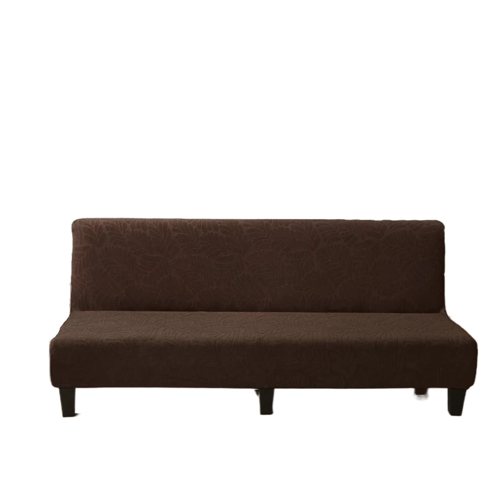 GCYEIDMA Armless Sofa Slipcover Waterproof Sofa Bed Cover For Living Room Folding Armless Couch Stretch Thick Covers Armchair Protector(Coffee,M)