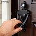 Elfthloo 5 Inch Door Knocker with 180 Degree Peephole Viewer, Perfect for Front Door Security - Zinc Die-Cast Construction for Front Door, 1 Pack Matte Black
