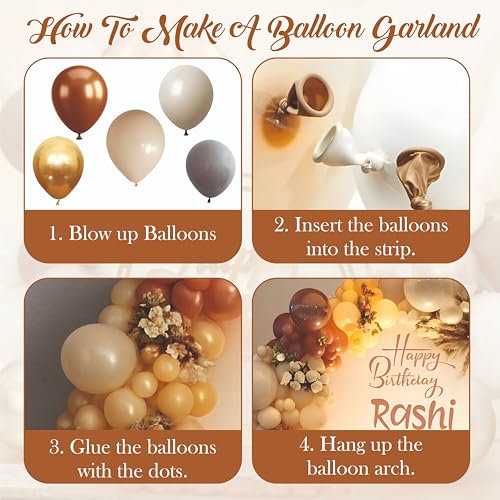 Image of Brown, Grey, Beige and Golden Balloons, Pack of 67 Pcs for Birthday decoration, Anniversary decoration, Home Decoration Items