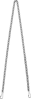 Bieye Metal Chain with Safety Hooks for Tiffany Style Stained Glass Window Panel Hangings, 39 inches Long Black Electrophoretic Coating, Chain004