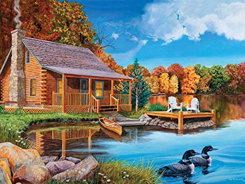 Outset Media Loon Lake 500 Piece Adult Puzzle