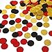 MOWO Glitter Paper Confetti Circles Table Decoration and Wedding Party Decoration, 1.2’’ in Diameter (Gold Glitter, Black, red,300pc)