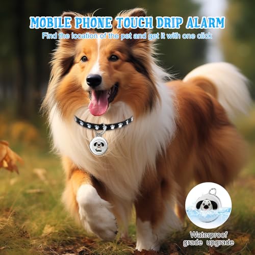 Rppiup GPS Tracker für Katzen und Hunde, Mini GPS ohne ABO, Wasserdicht für Hunde, Live-Ortung, Haustier-Tracker für Kofferraum und Rucksack