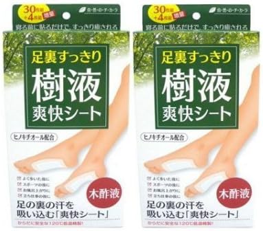 Amazon Co Jp 足裏すっきり 樹液爽快シート 30枚組 4枚組増量 ２個セット 計68枚組 ドラッグストア