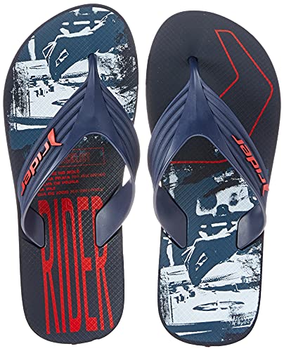 Chinelo Storm, Rider, Masculino, Azul/Vermelho/Branco, 41