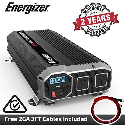 image for Energizer 1500 Watt Power Inverter for Car, 12 Volts Modified Sine Wav