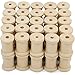Bright Creations 50 Pack Empty Wooden Thread Spools for Arts and Crafts (0.75 x 1 in, 0.6 cm Opening)