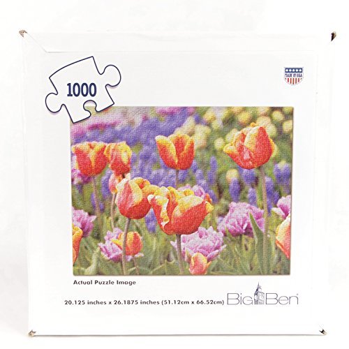 Amazon.com: Big Ben Jigsaw Puzzle of a Field of Tulips : Toys & Games