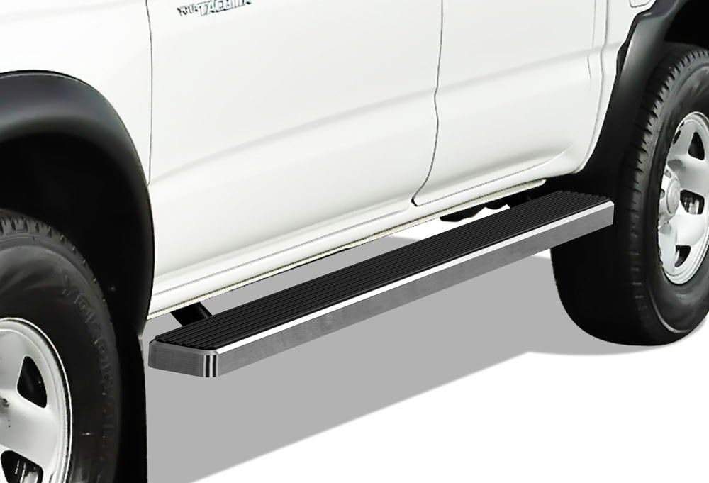 APS (304 Stainless Steel Polished Silver 5 inches) Running Boards Nerf Bars Side Steps Compatible with Toyota Tacoma 1995-2004 Extended Xtra Cab (4WD or Prerunner 2WD 4WD)