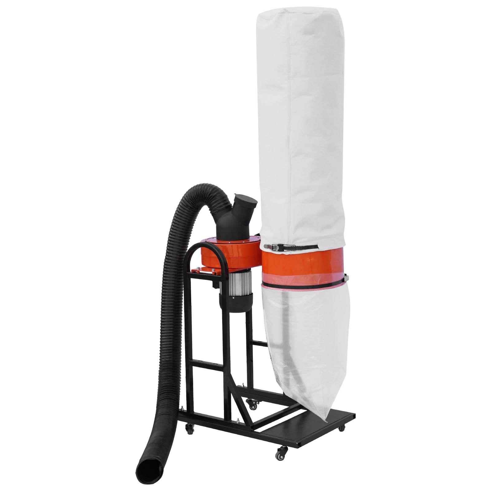 VEVOR 1.5 HP Dust Collector, 716 CFM, Portable Vortex Dust Collector, with 47 Gallon Collection Bag and Mobile Base, 120V, 3400 RPM, 5?m Canister Filter Kit, for Woodworking Dust Collection System