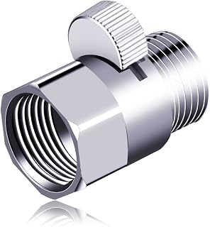 Shower Head Shut Off Valve with Handle Lever, Shower Volume Control Valve, Brass Water Flow Control Valve with G1/2 Universal Size for Shower Arm and Hose