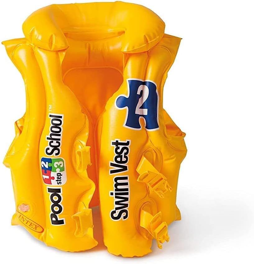 Toys Swimming Vest for Kids | Jacket for Boys & Girls Toys Swimming Vest Inflatable Step Chambers Life Jacket Jaket 3-6 Years Multi Color (L)