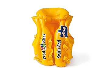 Toys Swimming Vest for Kids | Jacket for Boys & Girls Toys Swimming Vest Inflatable Step Chambers Life Jacket Jaket 3-6 Years Multi Color (L)