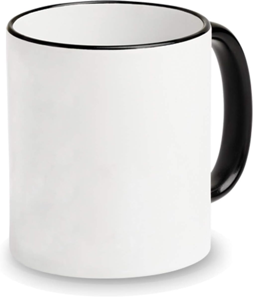 11 oz. Sublimation Mug with Black Halo and Handle