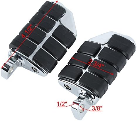 Miniatura 2 de TCMT - Reposapiés para Harley Softail Sportster Dyna Touring, Cromado