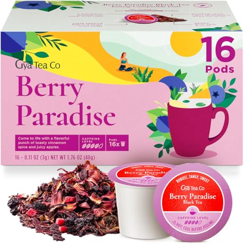 Image of Berry Paradise Tea Pod (16 Count) - 100% Natural Caffeinated Black Tea