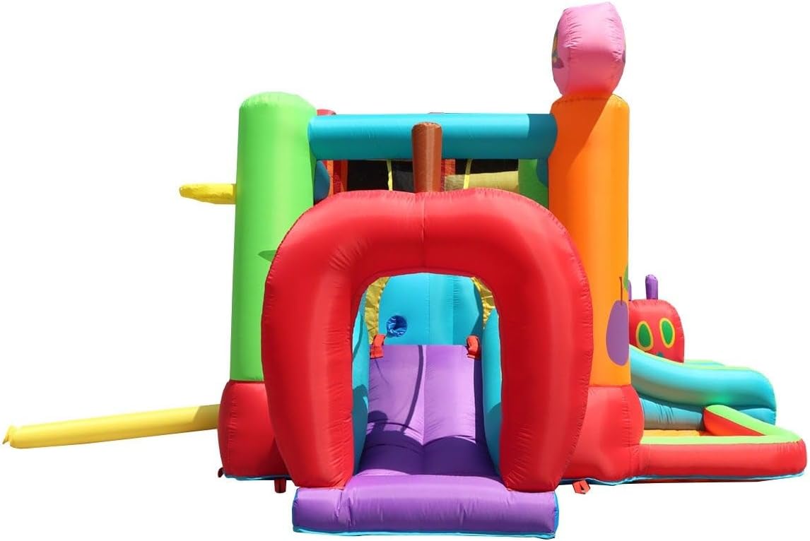 Backyard Kids The Very Hungry Caterpillar™ Inflatable Bounce House and Slide Combo with Blower – Toddler Bouncer with Ball Pit, Mesh Safety Net, Indoor Outdoor Play for Kids Ages 3–10, Water-Resistant