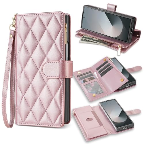 Étui en cuir pour Samsung Galaxy Z Fold 3 avec fermeture magnétique haut de gamme