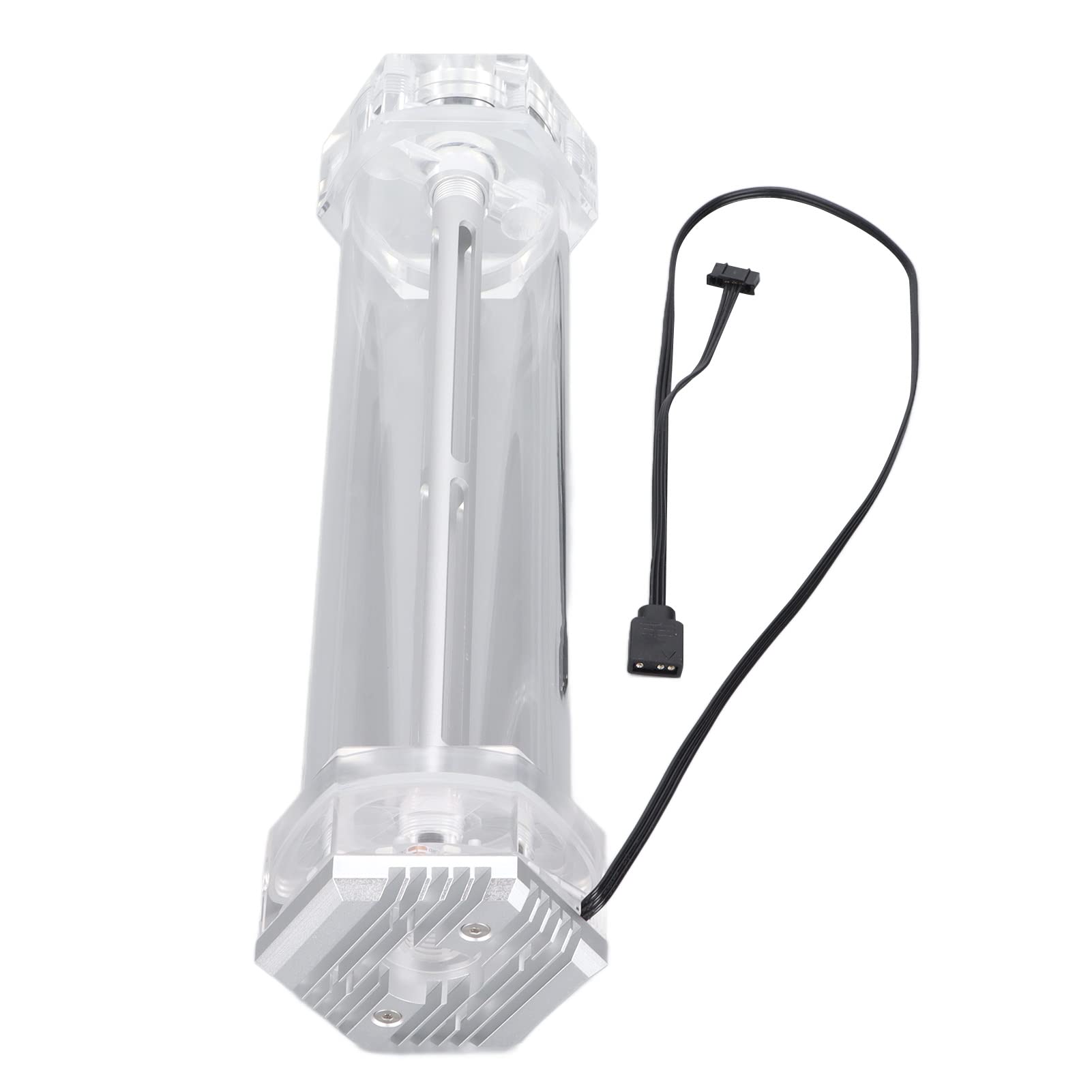 Depósito de Agua para Refrigeración Líquida de 392ml, Kit de Refrigeración Líquida para CPU con Diseño Totalmente Abierto, Diámetro de 60mm y Rosca G1/4, Construcción en Acrílico d