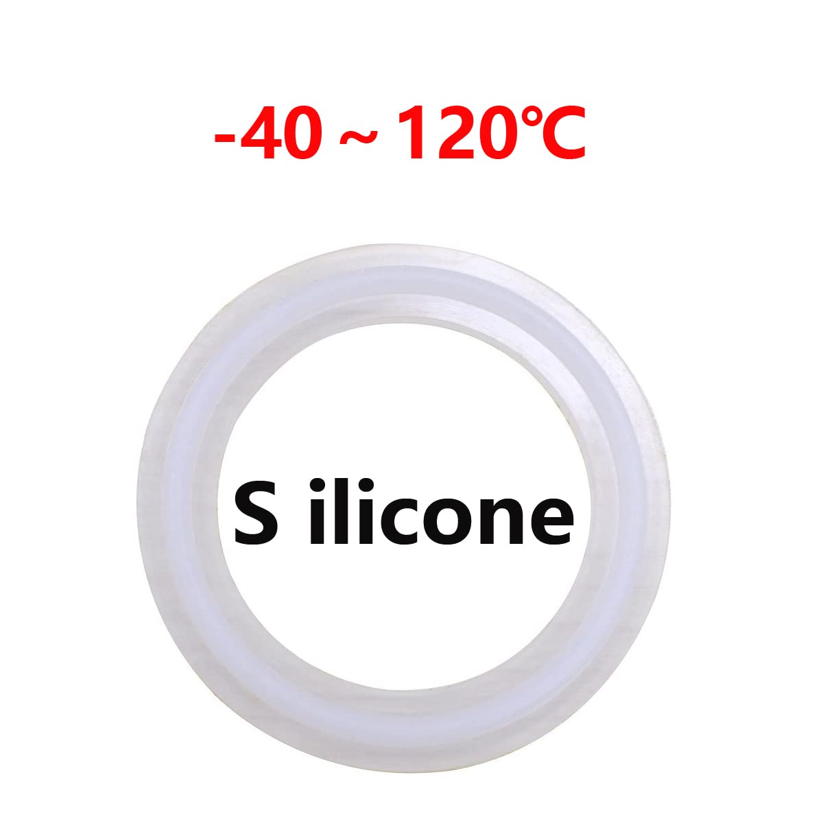 2 pièces/5 pièces joint sanitaire à trois cerceaux bande d'étanchéité en Silicone anneau de Sasket-5 pièces, 114mm-OD130mm, VITON