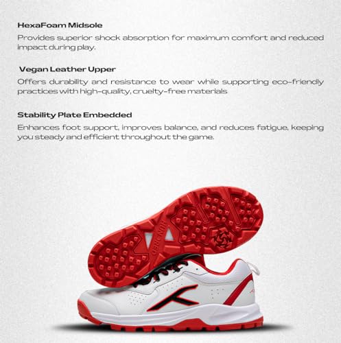 Image of Hundred HyperDrive Cricket Shoes Men | TerraSpike Rubber Studs | Embedded Support Plate for Stability | Lightweight & Durable | Ideal for Turf, Ground & Hard Surfaces