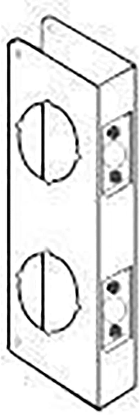 Don-Jo 256-CW S Satin Stainless Steel Wrap-Around Plate